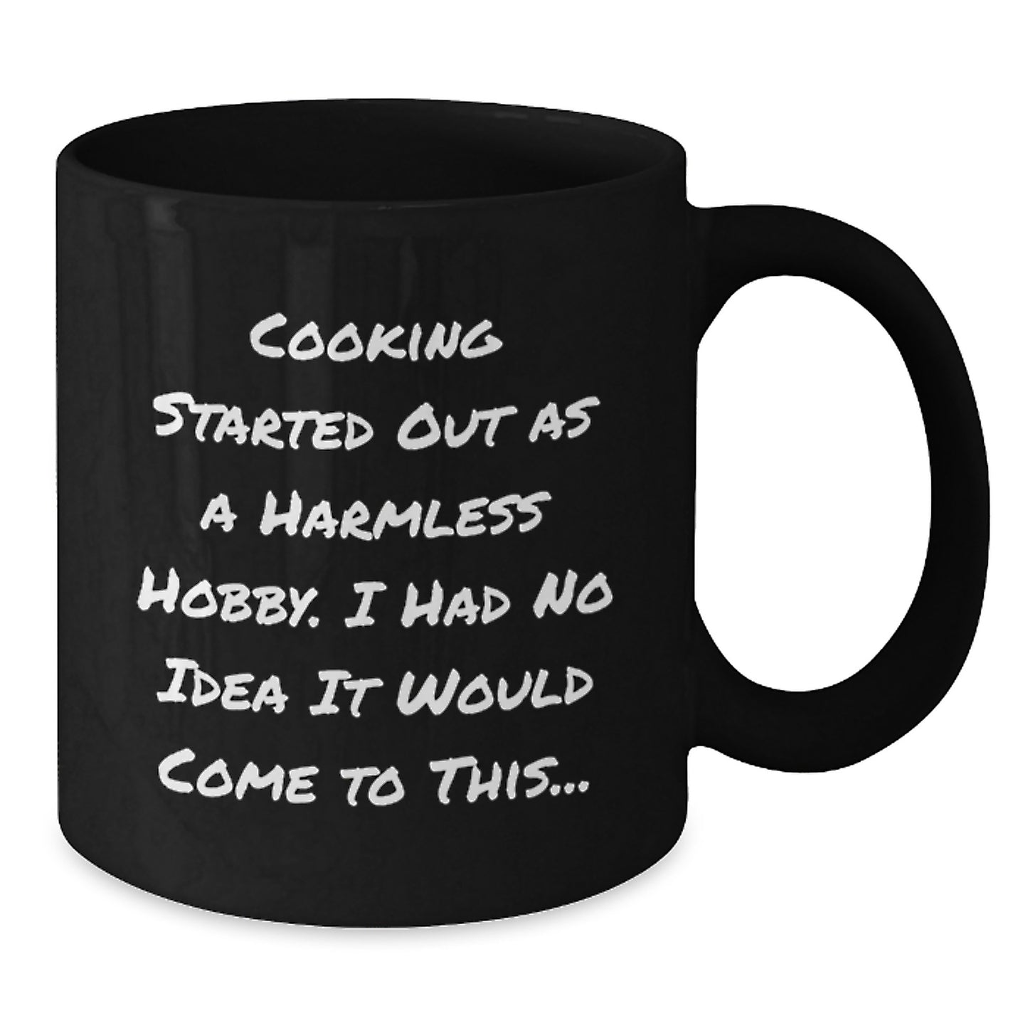 Funny Cooking Gifts for Men - Unique Black Coffee Mug, Gift from Friends to Cooking Lovers, Birthday Unique Gifts - Additional