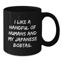 Load image into Gallery viewer, Japanese Bobtail Cat Lover Black Coffee Mug, Funny Quote Gifts from Men for Women, Valentine's Unique Gifts - Additional
