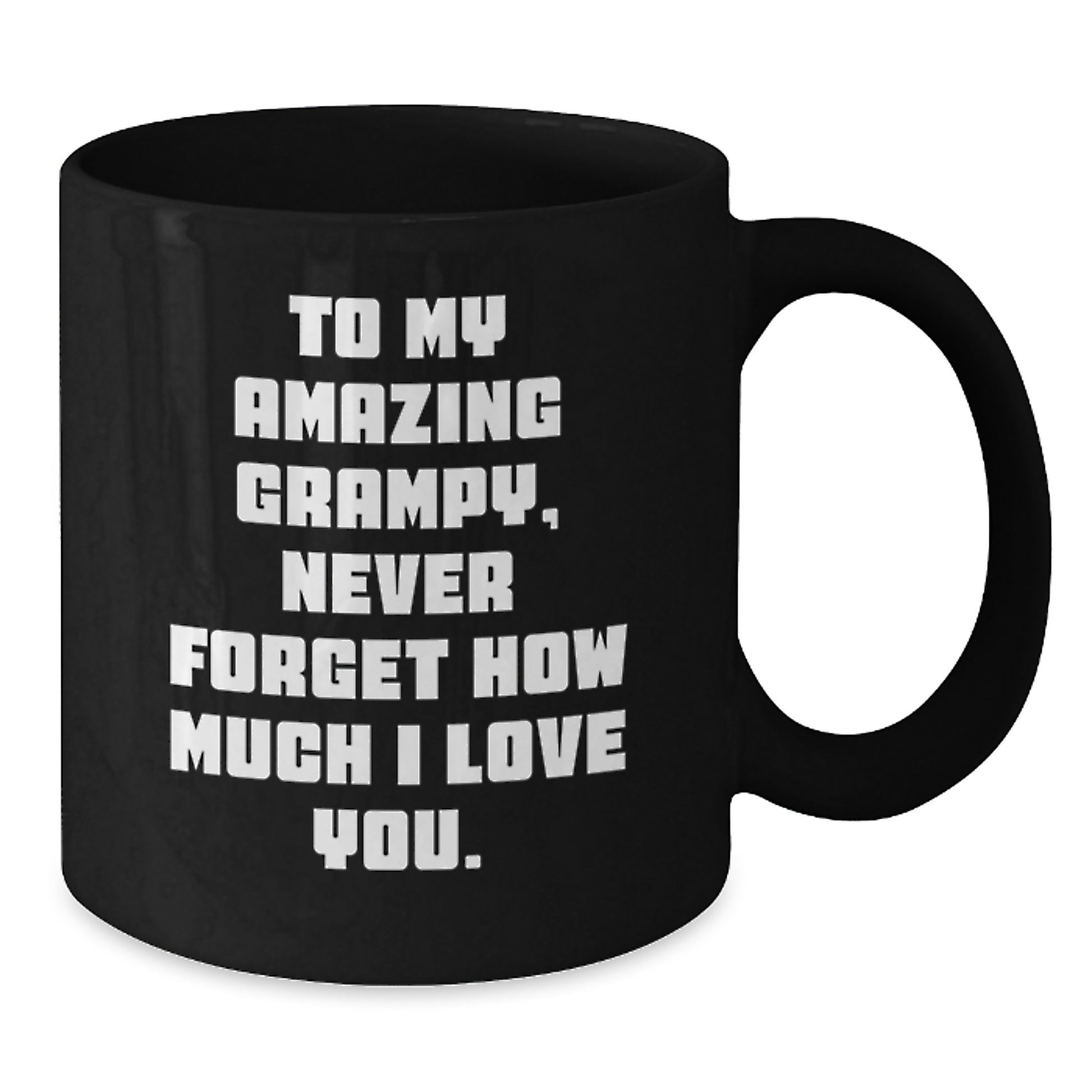 Funny Grampy Gifts from Men to Grampy, Unique Valentine's Gifts for Him, Black Coffee Mug with To My Amazing Grampy Quote - Additional