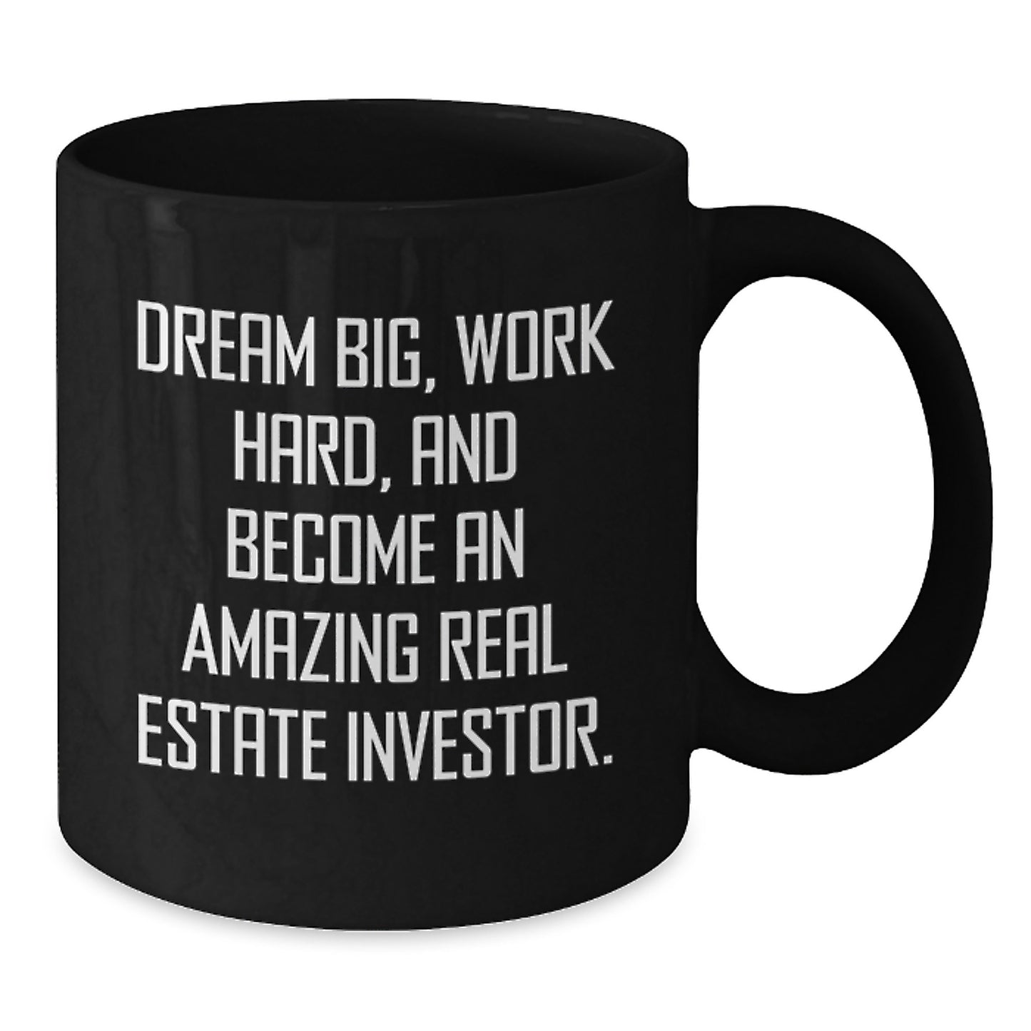 Real Estate Investor Gifts, Funny Inspirational Quotes, Black Coffee Mug, Gifts from Family to Real Estate Investor Friends, Christmas Unique Gifts - Additional