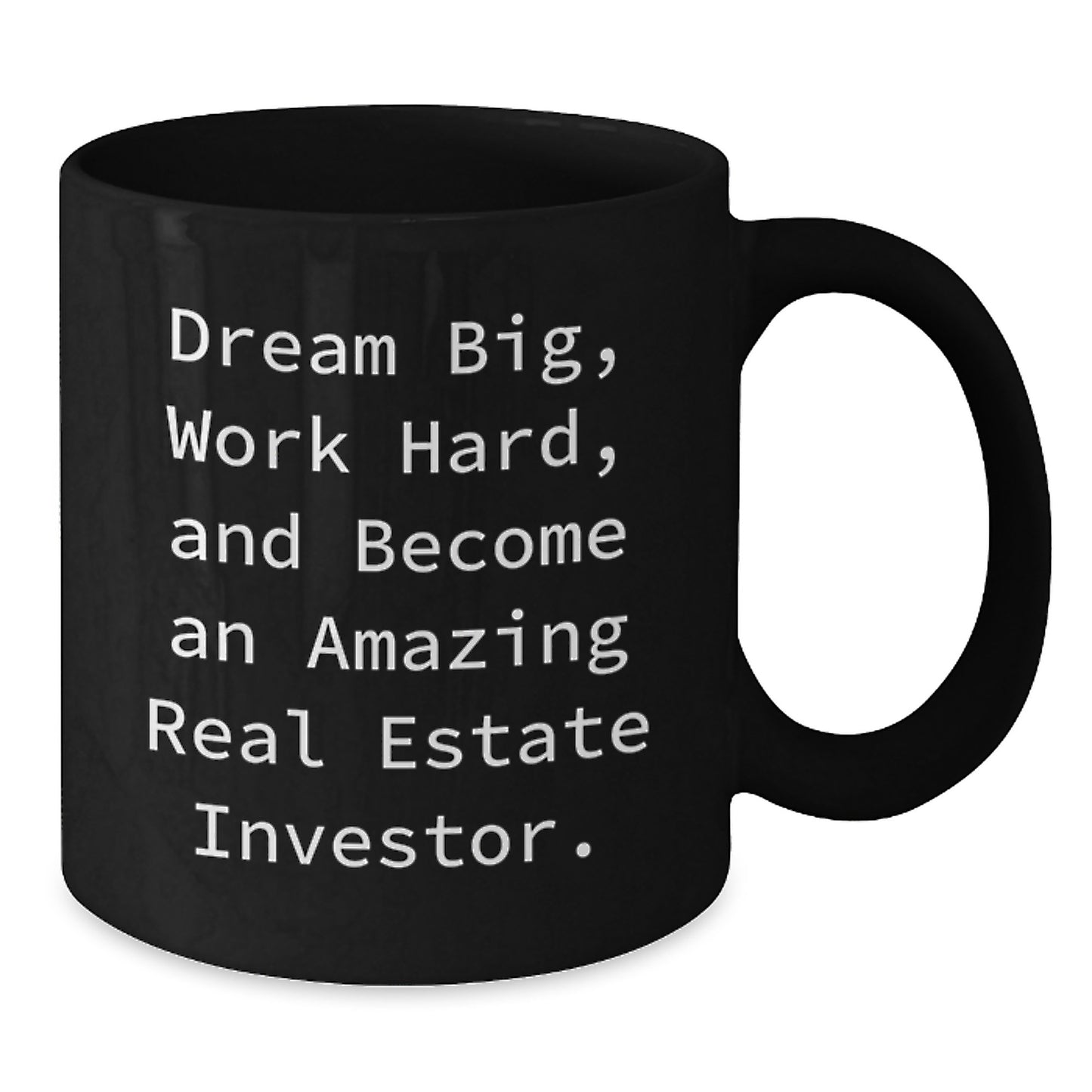 Funny Inspirational Gifts for Real Estate Investor Men Black Coffee Mug - Become Amazing Real Estate Investor Gifts from Friends Family Coworkers - Additional