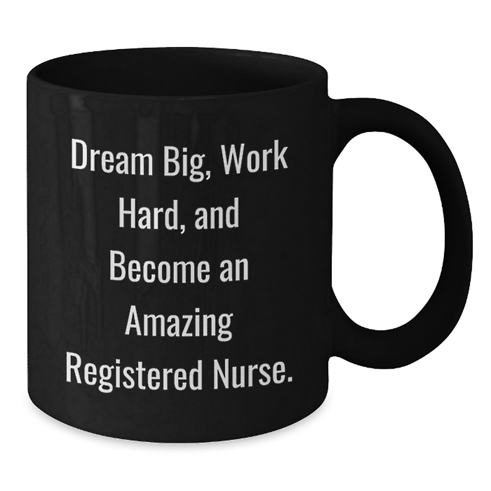 Funny Inspirational Gifts for Registered Nurse, Black Coffee Mug, Gifts from Friends and Family for Christmas - Additional