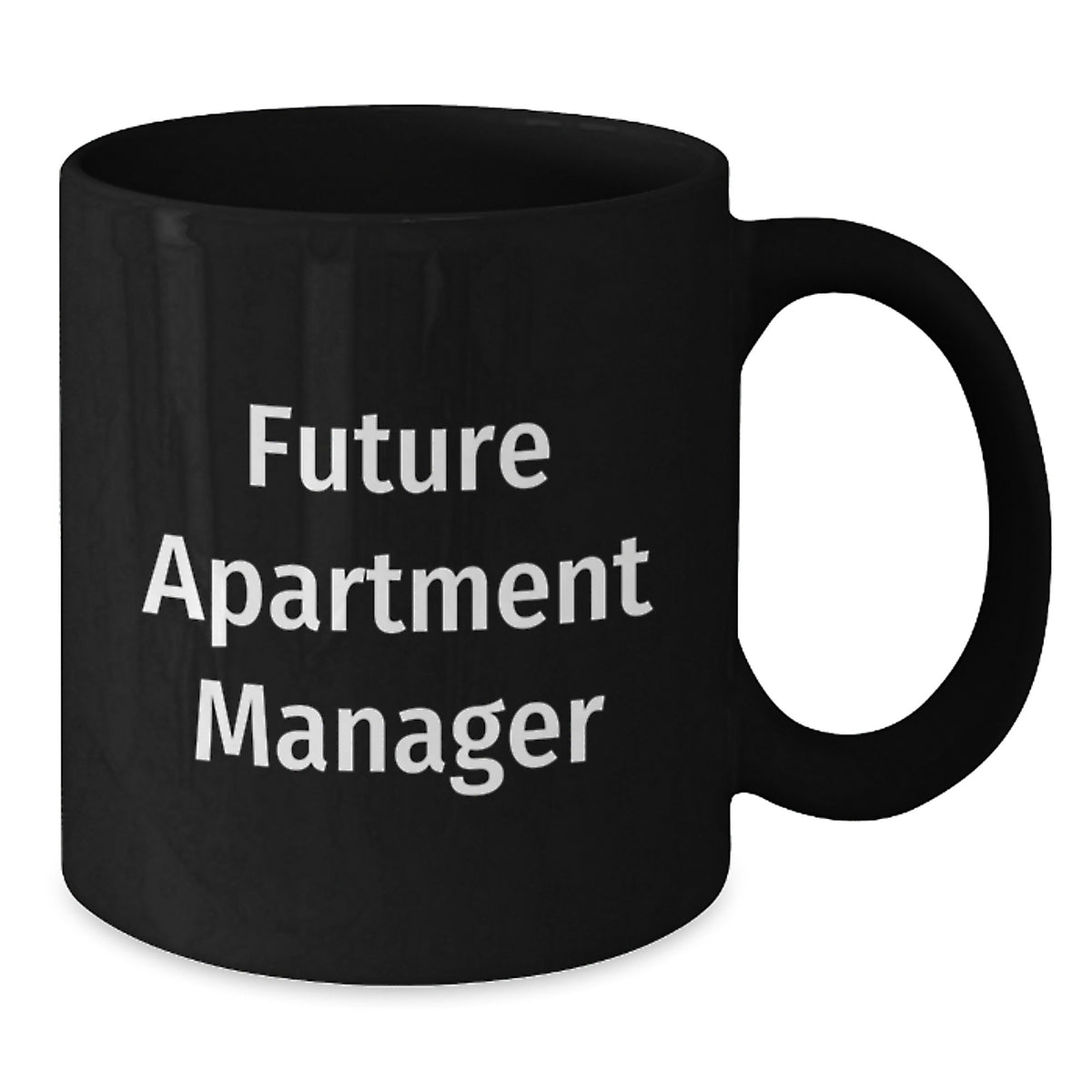 Funny Quote Apartment Manager Gifts - Black Coffee Mug for Future Apartment Managers from Friends - Valentine's Unique Gift for Apartment Manager Men - Additional