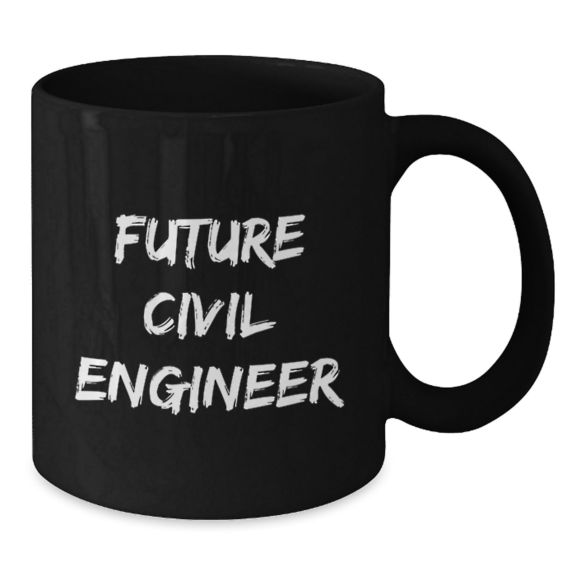 Cute Inspirational Gifts from Family to Future Civil Engineer, Black Coffee Mug, Best Graduation Unique Gifts for Men - Additional