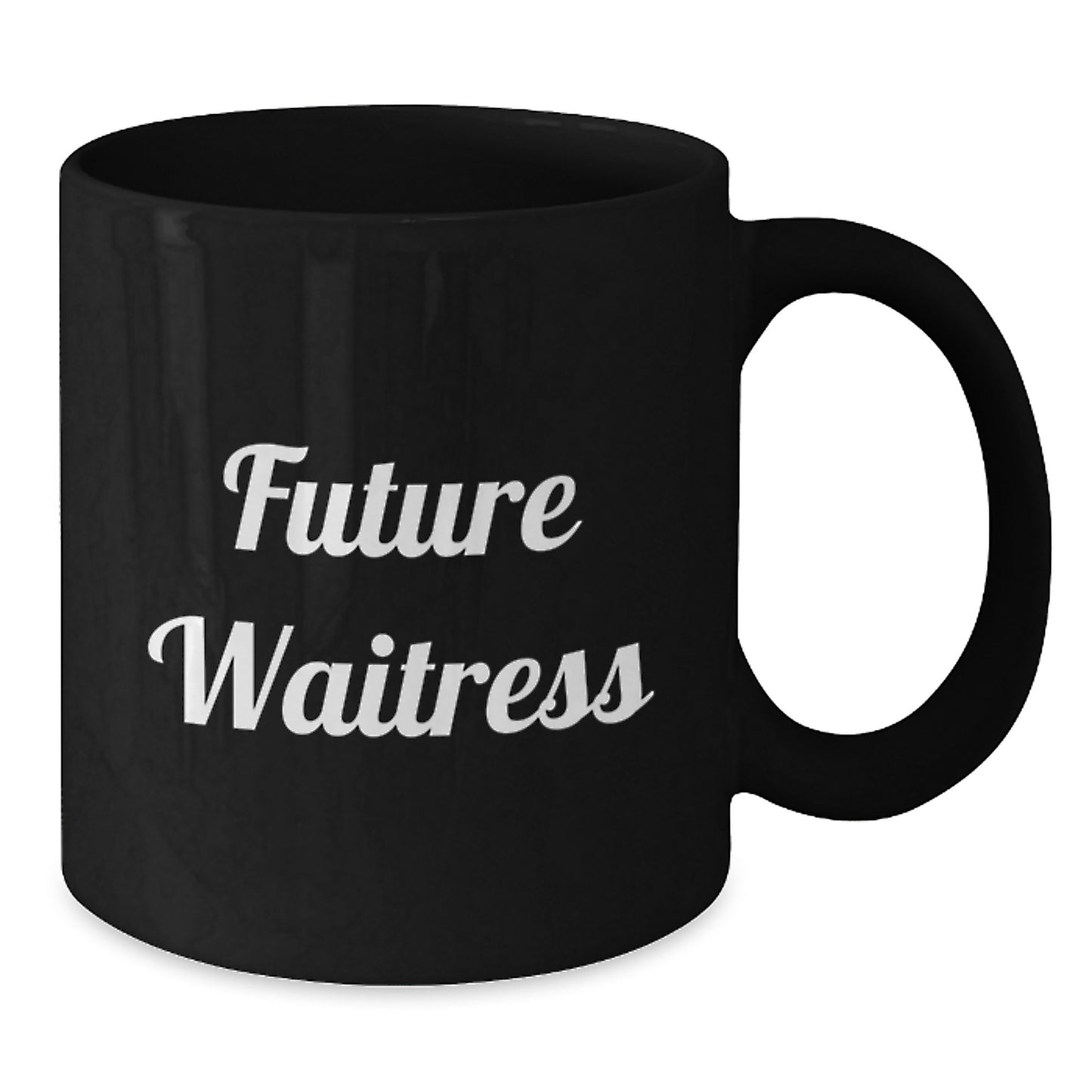 Funny Future Waitress Gifts for Women Black Coffee Mugs - Gifts from Men, Valentine's Unique Gifts for Waitress, Funny Quote - Additional