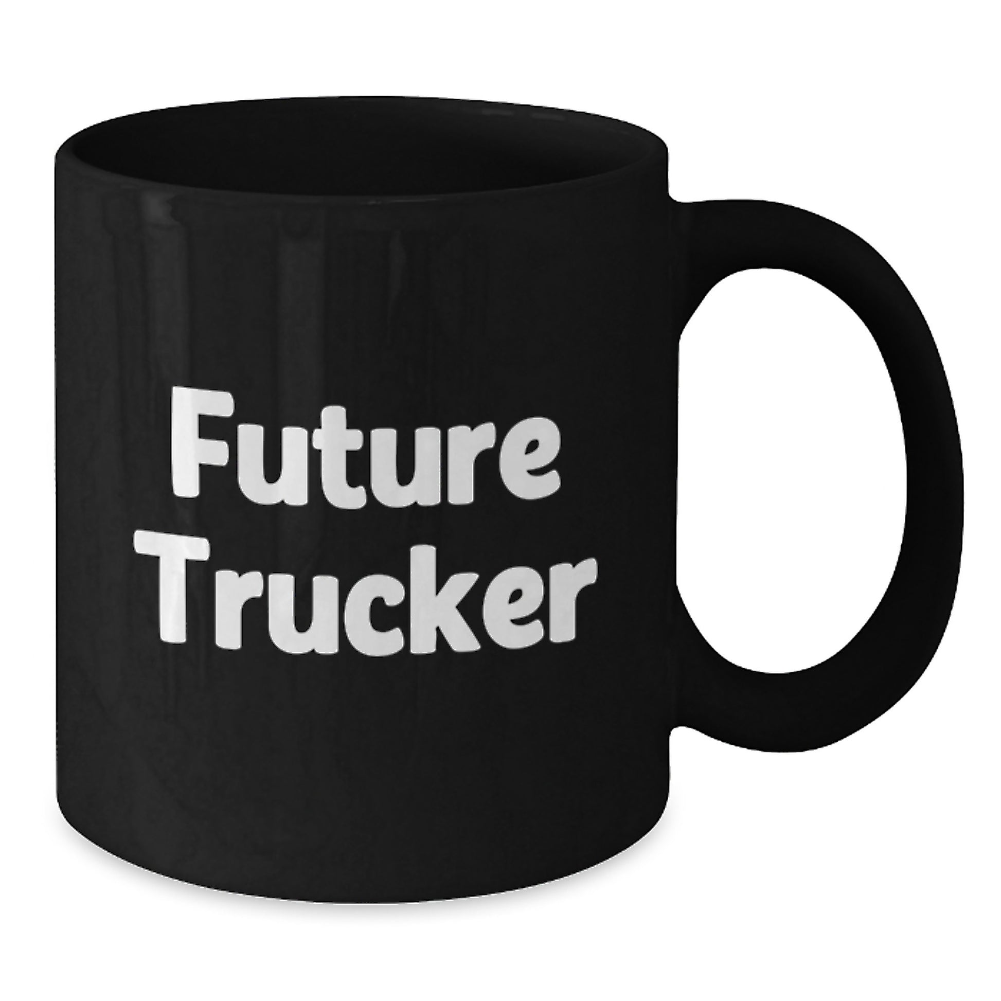 Funny Trucker Gifts from Friends, Inspirational Future Trucker Black Coffee Mug, Unique Graduation Personalized Trucker Mugs - Additional