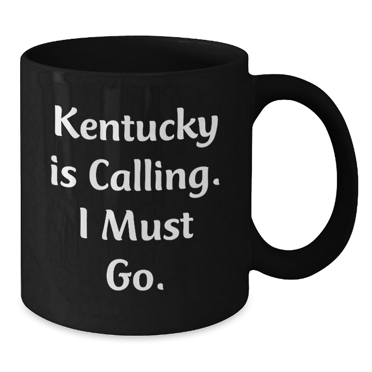 Gifts from Family to Kentucky Men, Unique Inspirational Black Coffee Mugs, 'Kentucky Is Calling. I Must Go.', Graduation - Additional