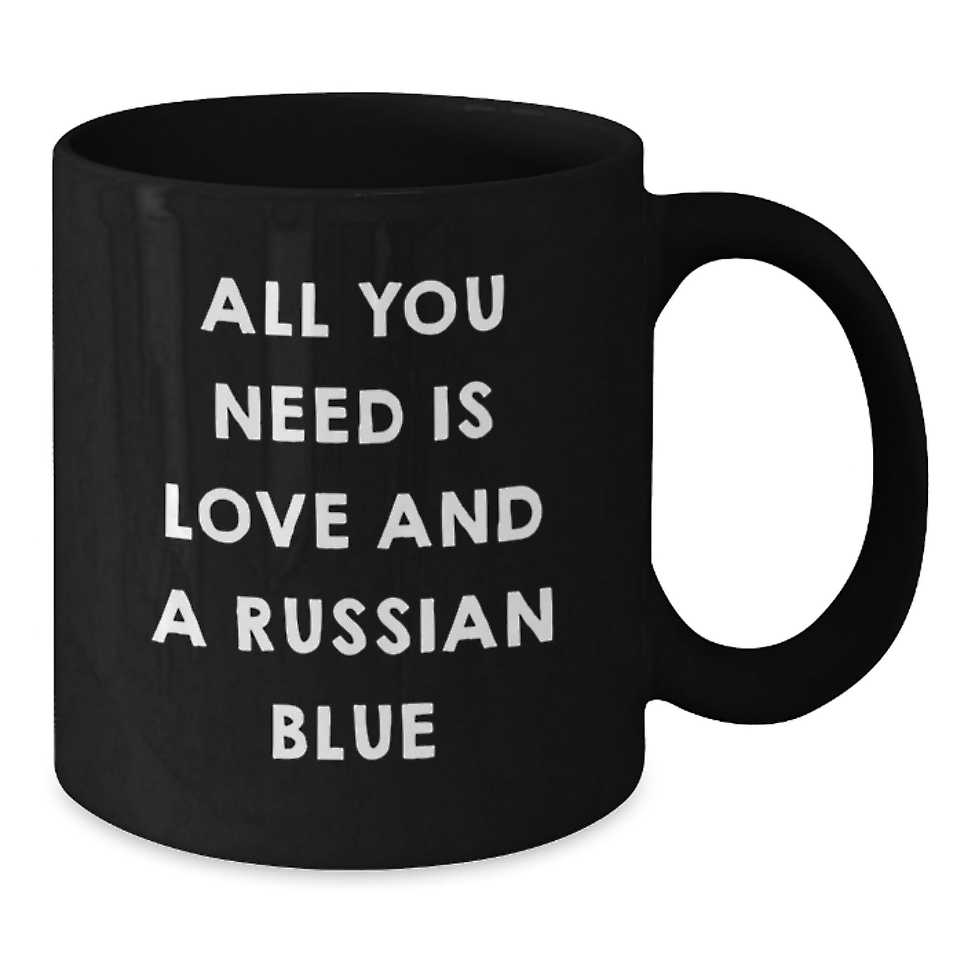 Russian Blue Cat Lover Gifts from Family, Friends, or Coworkers for Russian Blue Cat Enthusiasts or Graduation Unique Cheers to Russian Blues - Black Coffee Mug - Additional