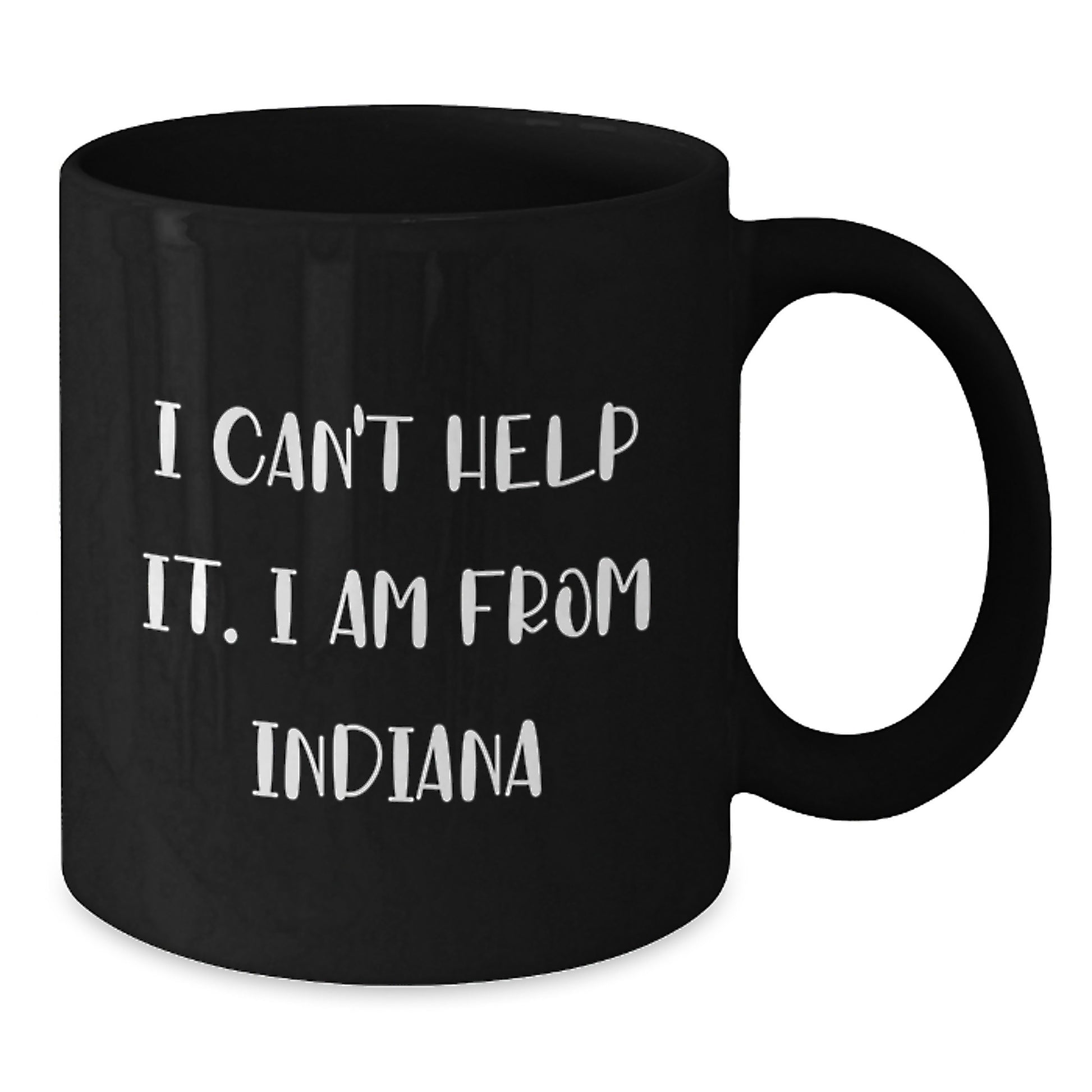 Funny Indiana Gifts from Friends for Men on Valentine's - Black Coffee Mug - Additional