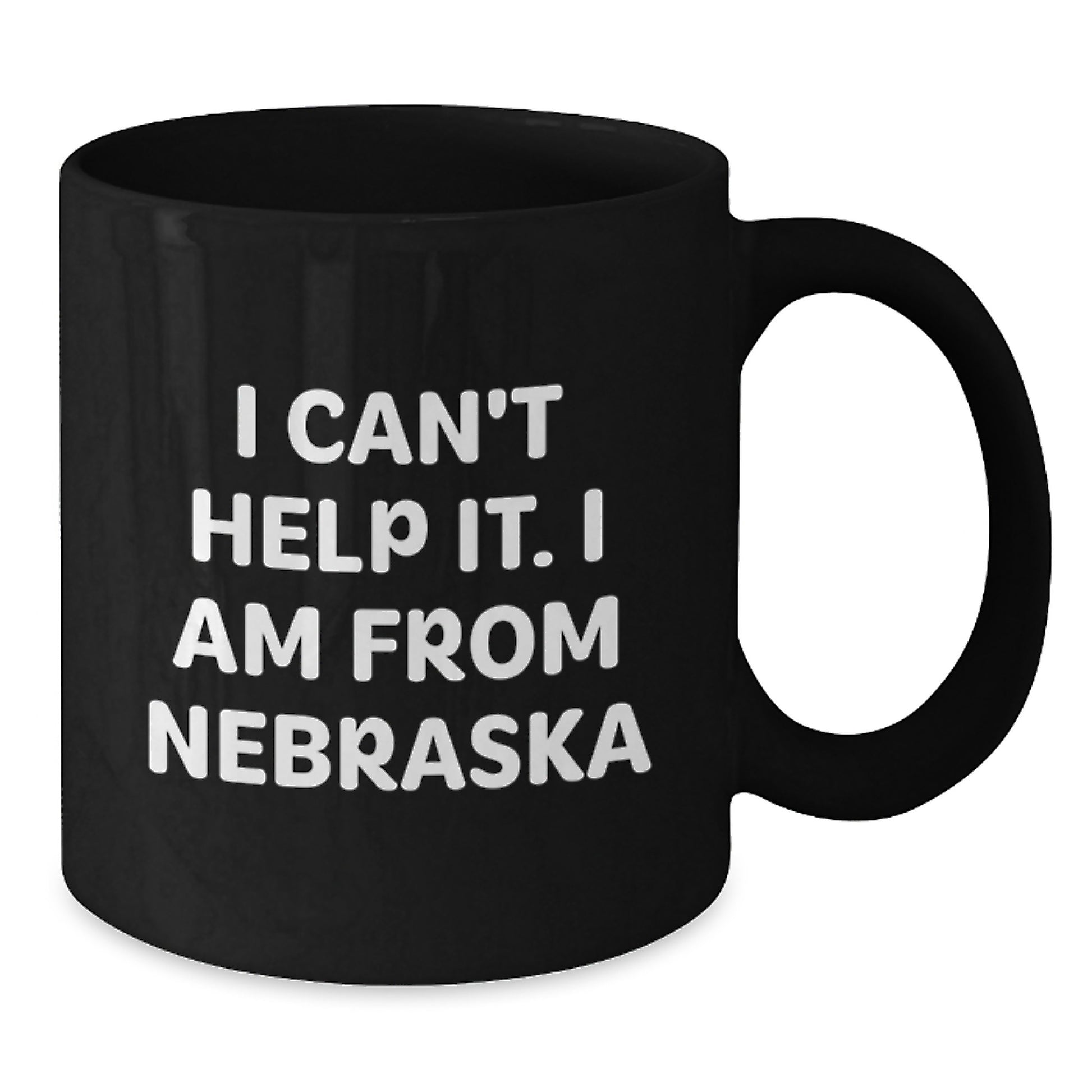 Funny Nebraska Quote Black Coffee Mug Gifts for Men Women Friends Family - Nebraska Lover Gifts from Friends - Additional