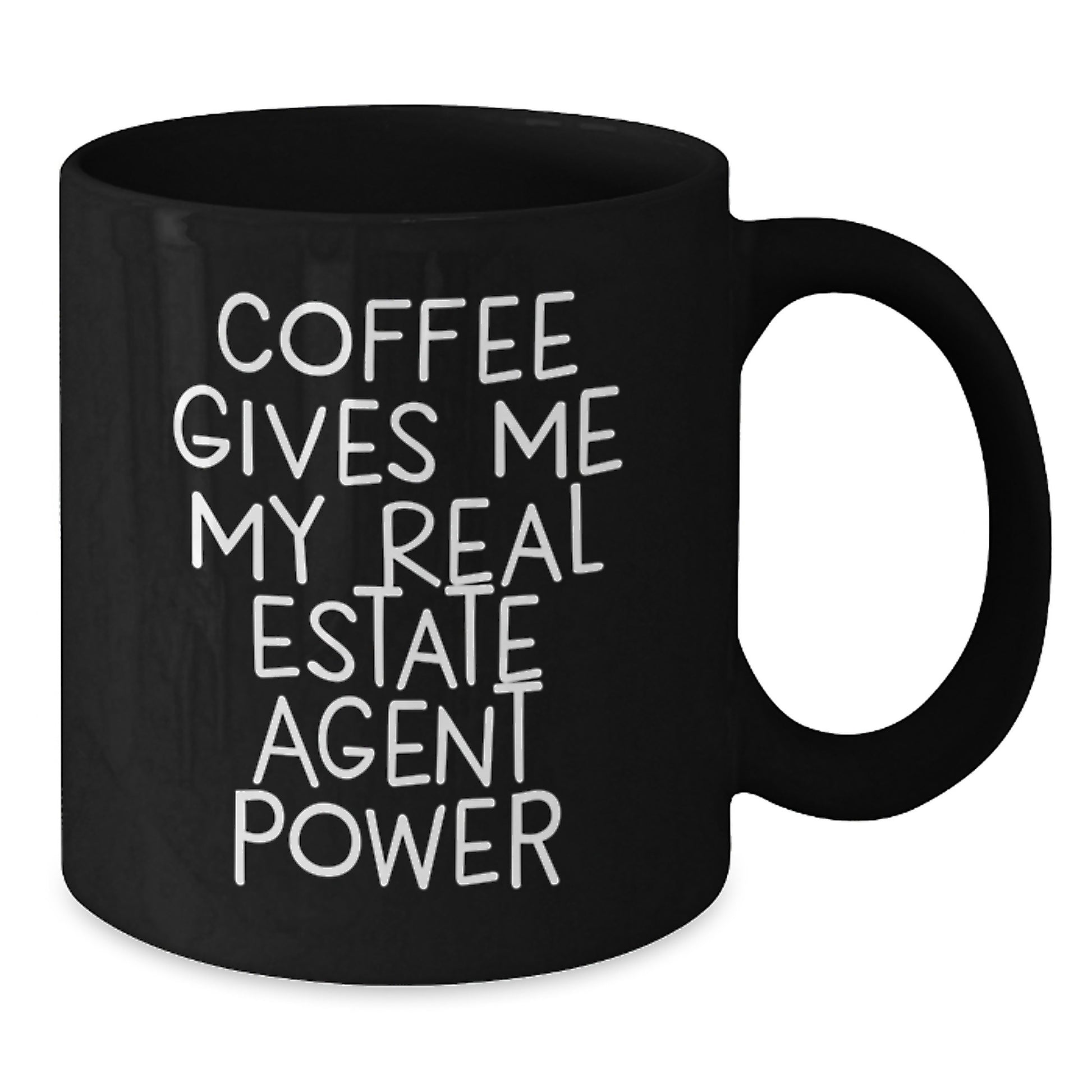 Funny Real Estate Agent Gifts for Christmas - Black Coffee Mug - Gifts from Coworkers for Real Estate Agent Friends - Additional