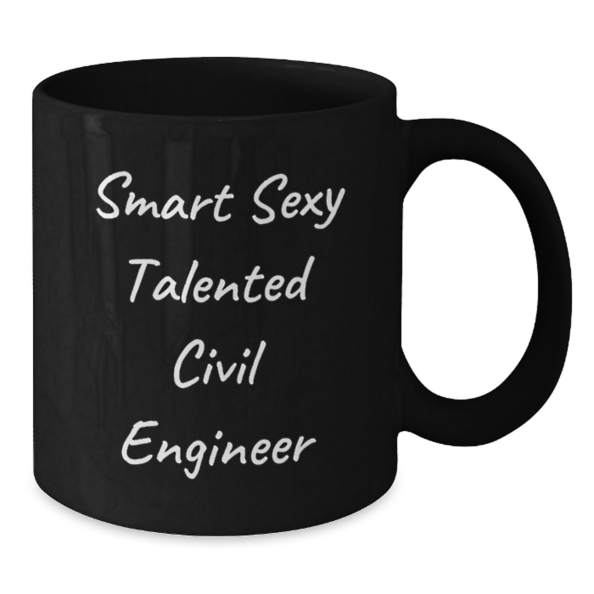 Funny Civil Engineer Gifts from Friends for Smart Talented Men, Black Ceramic Coffee Mugs, Christmas Unique - Additional