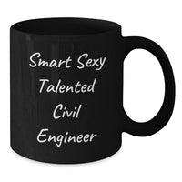 Load image into Gallery viewer, Funny Civil Engineer Gifts from Friends for Smart Talented Men, Black Ceramic Coffee Mugs, Christmas Unique - Additional
