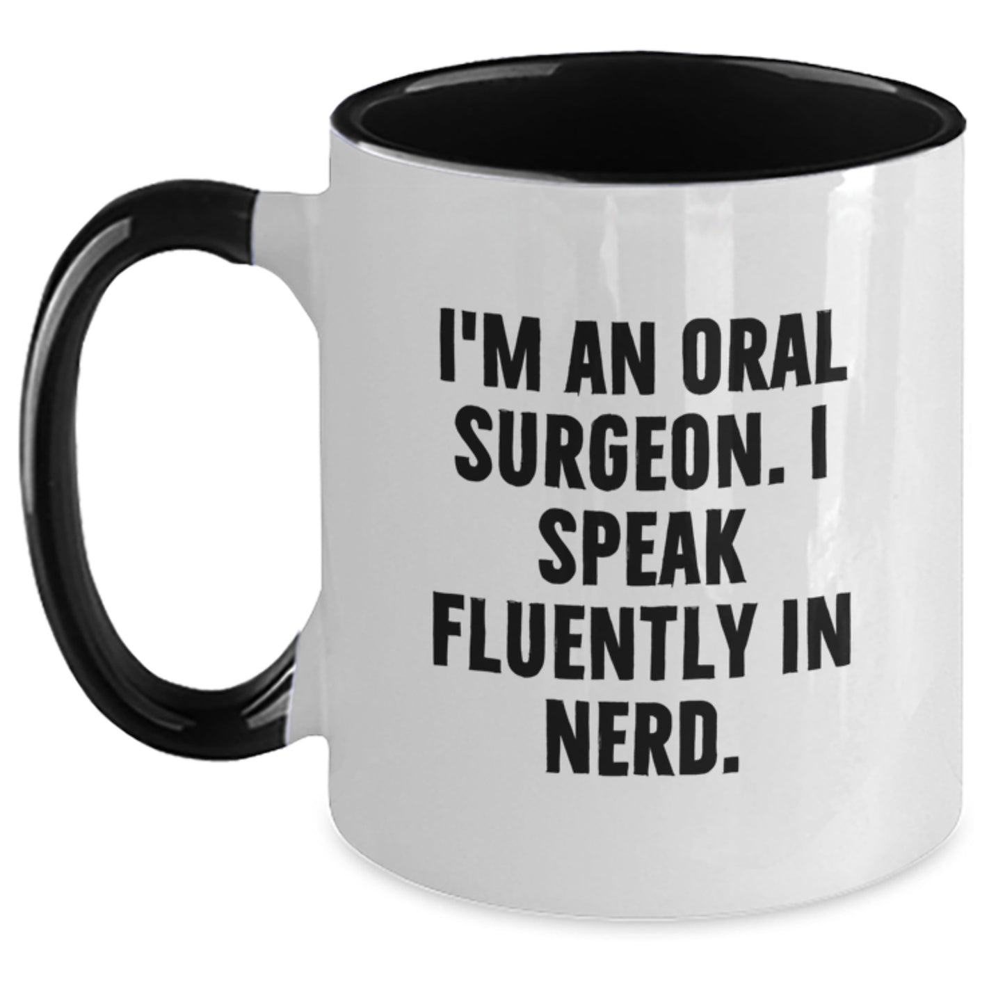 Funny Oral Surgeon Gifts from Friends to Men, Unique Two Tone Coffee Mug for Graduation - Main