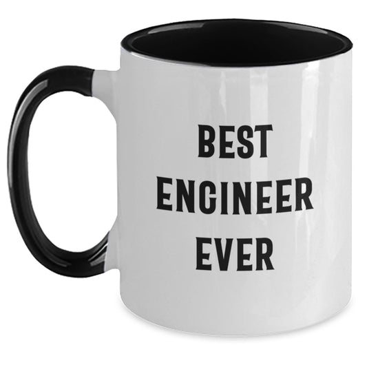 Best Engineer Ever Keepsake Mug for Him Birthday Gift Black & White - Main