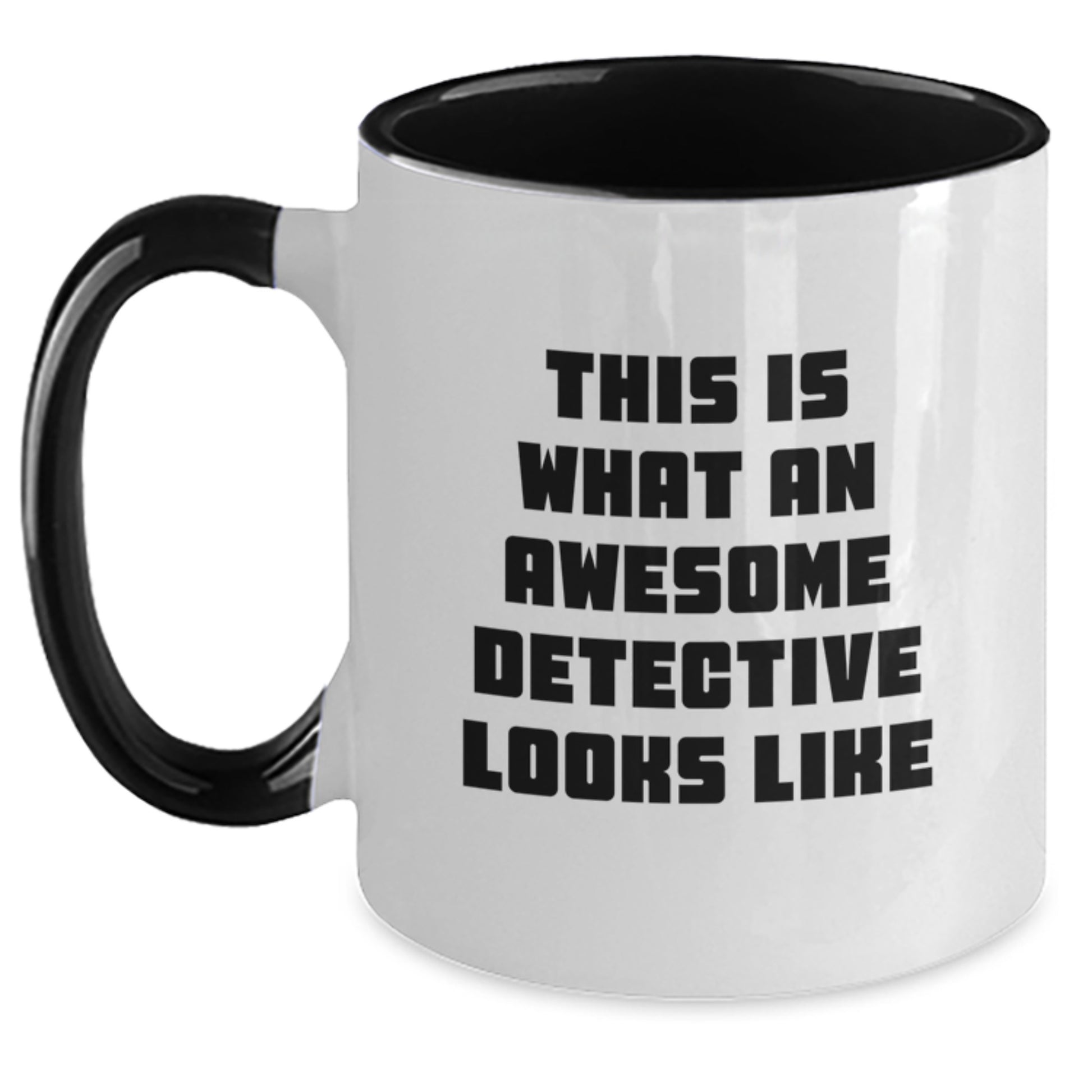 Birthday Gift for Her Detective Two Tone Coffee Mug Classic Present - Main