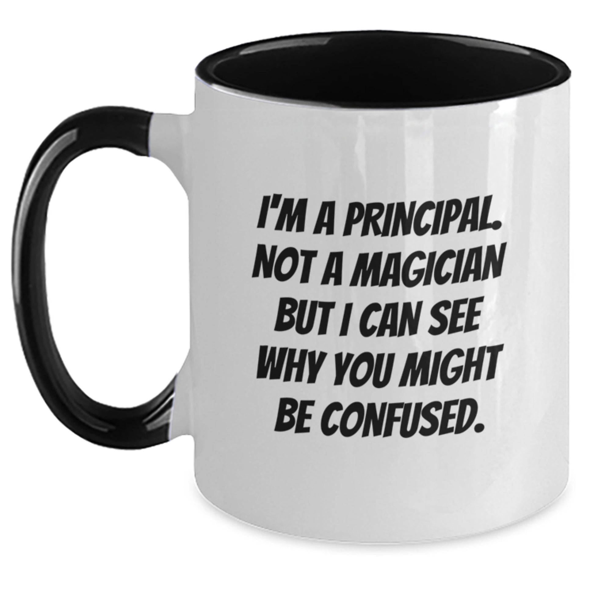 Principal Keepsake Mug for Him Birthday Gift Red and White Ceramic - Main