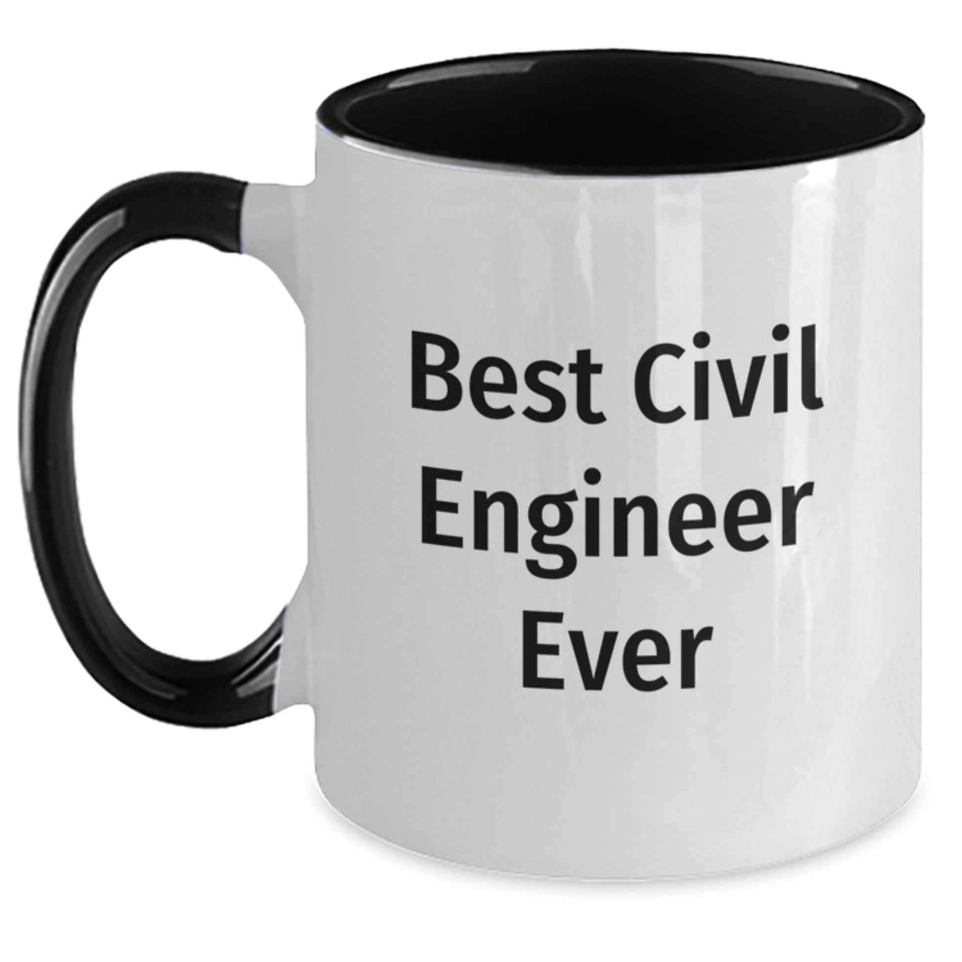 Civil Engineer Keepsake Two Tone Mug for Him Birthday Gift Red and White - Main