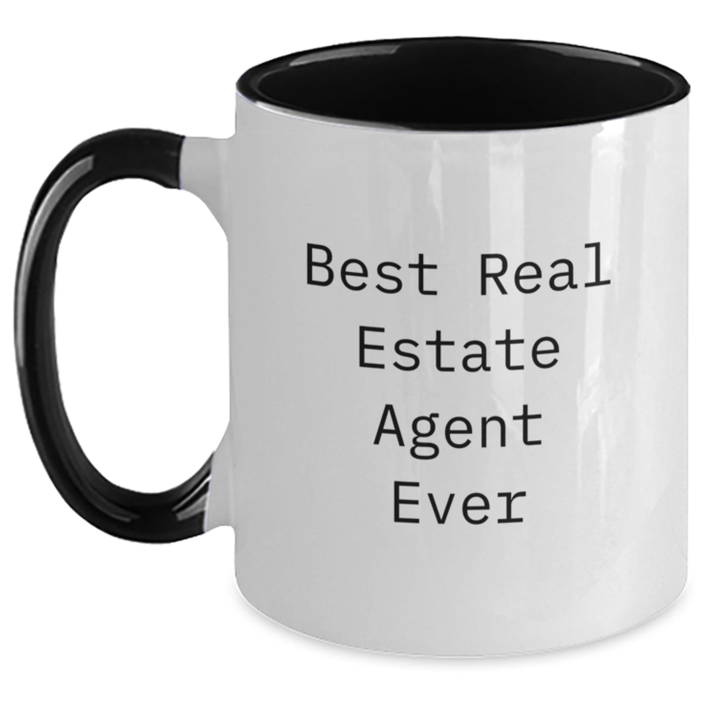 Real Estate Agent Keepsake Mug for Him Birthday Gift – Black & White - Main