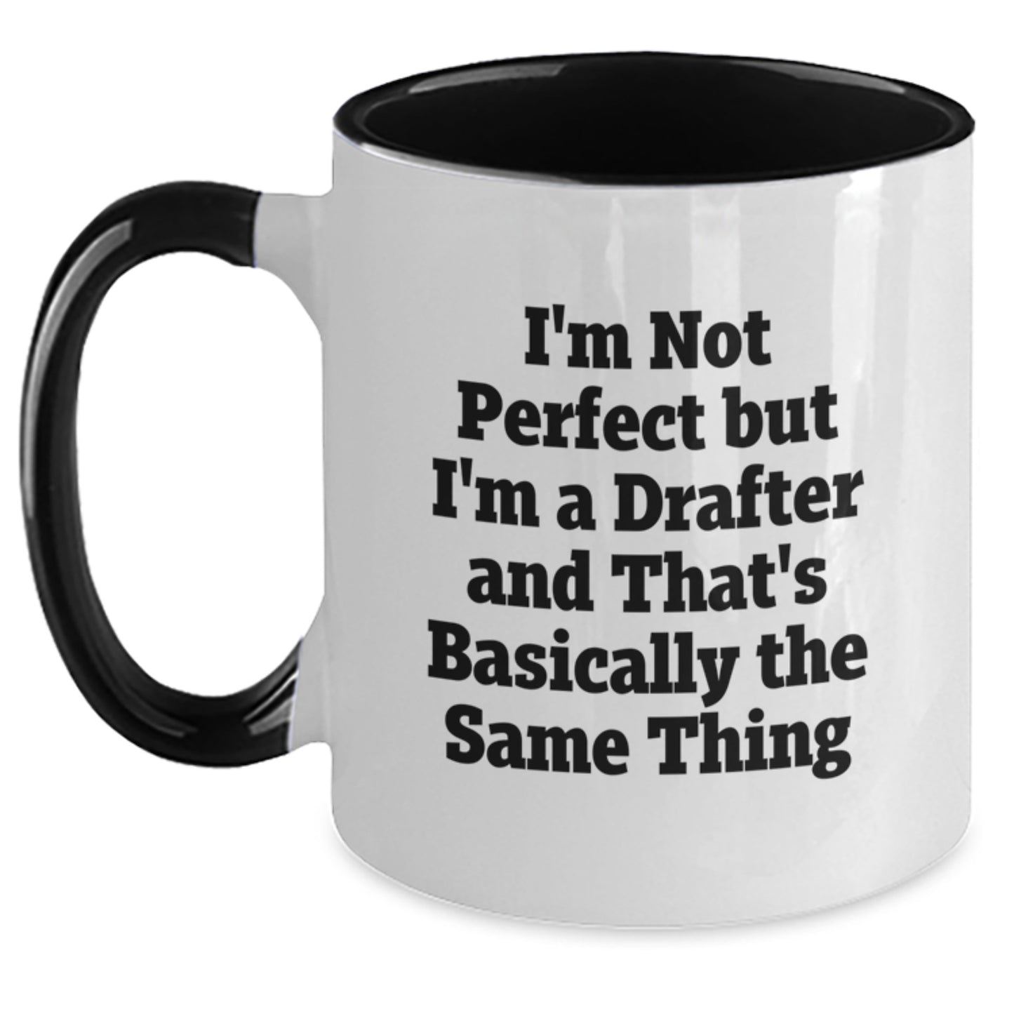 Drafter Keepsake Birthday Gift Mug for Him – Two Tone Ceramic 11oz Black - Main