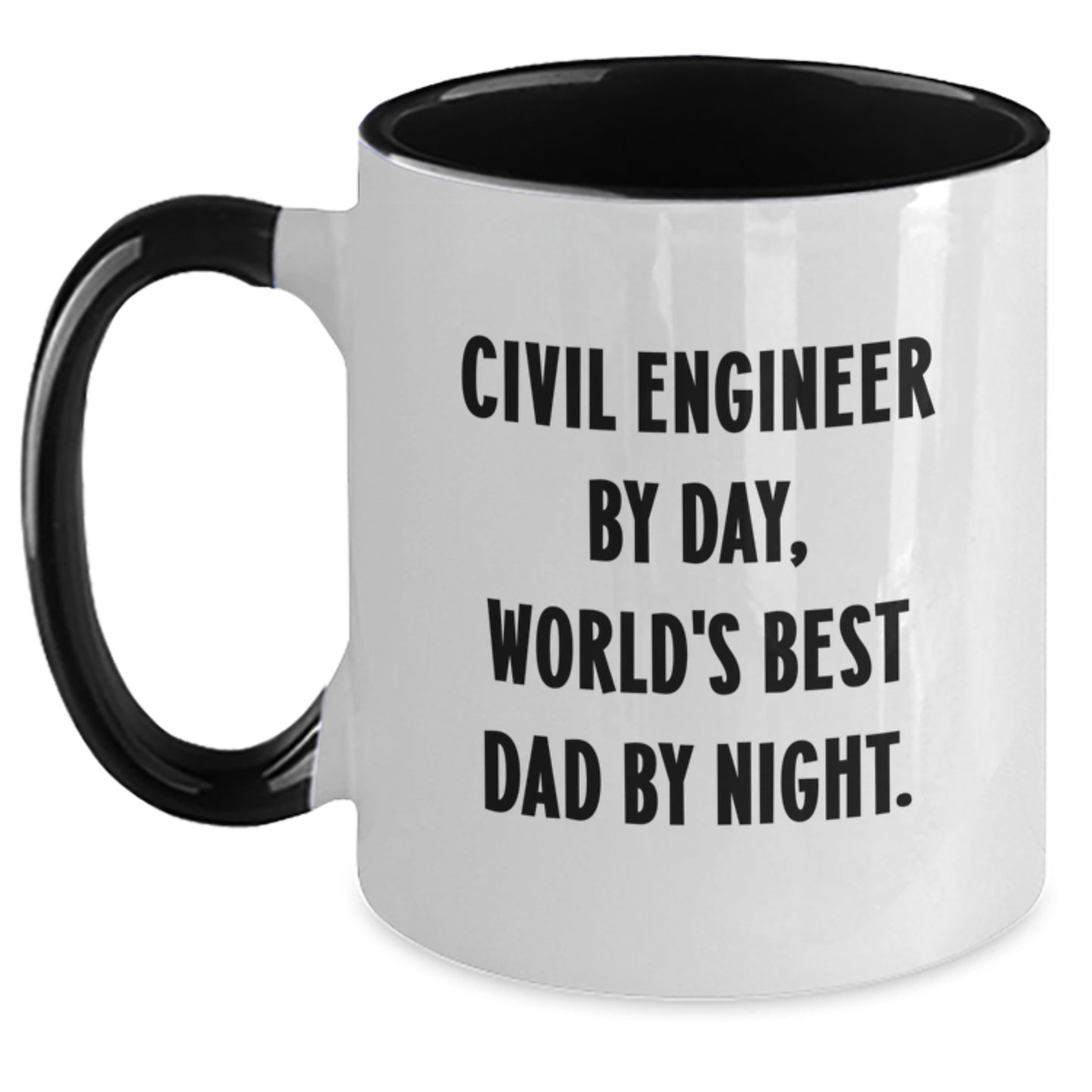 Civil Engineer Keepsake Mug for Him Birthday Gift Black & White Ceramic - Main
