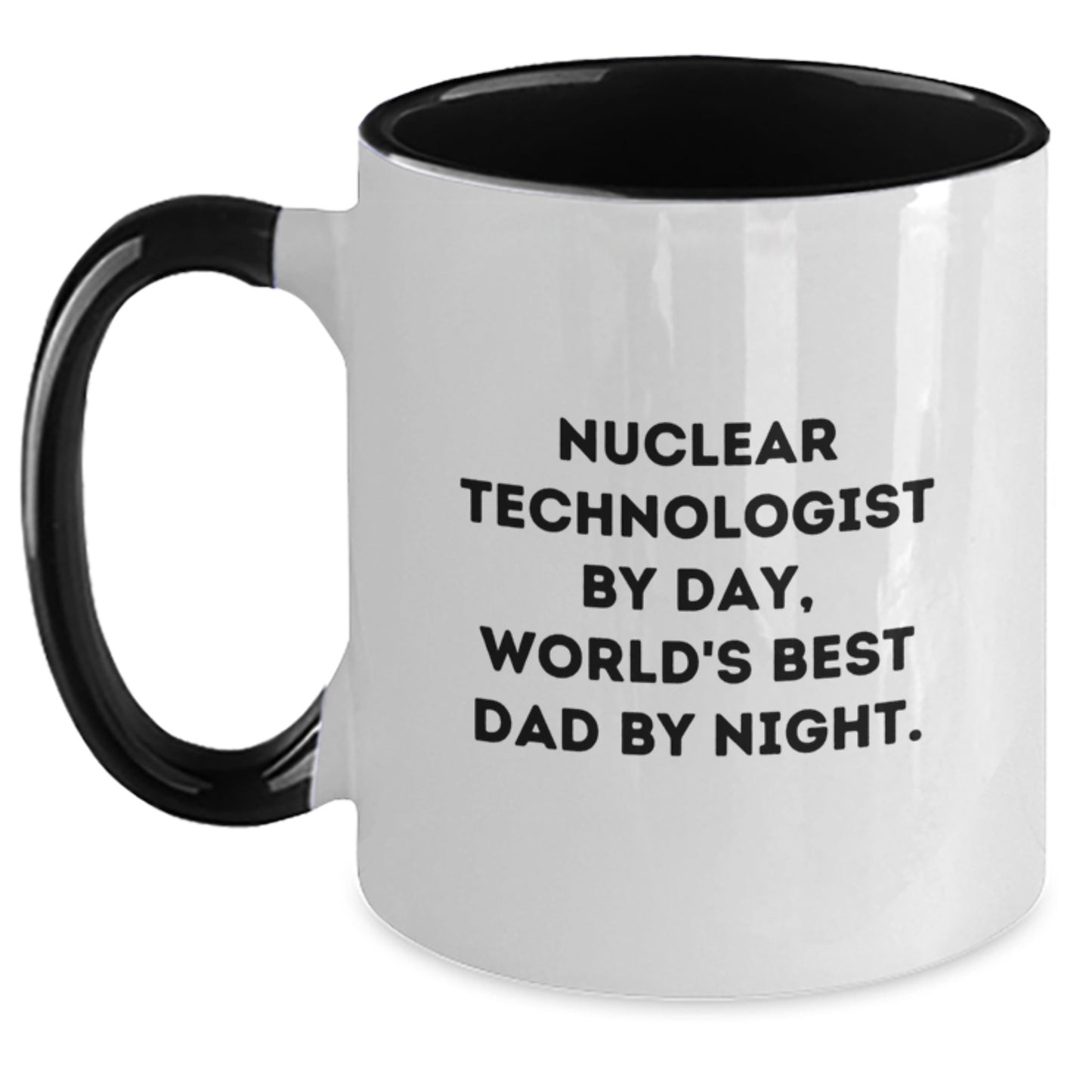 Birthday Gift Nuclear Technologist Two Tone Mug for Her – Black & White - Main