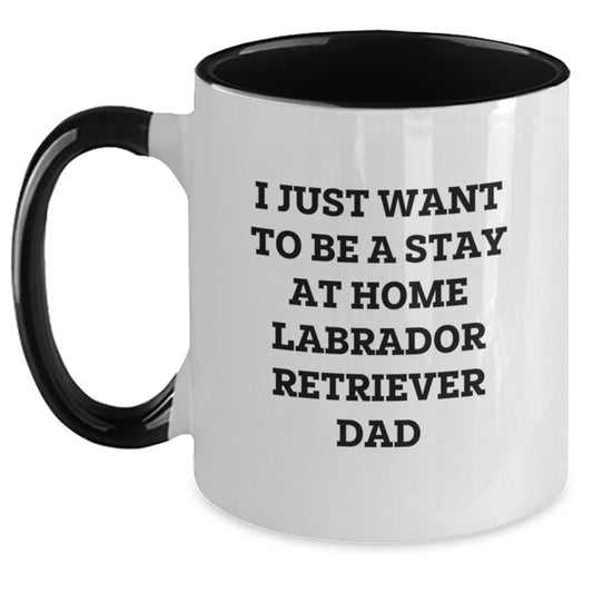 Funny Labrador Retriever Dad Gifts Two Tone Coffee Mug - Birthday Unique Gifts from Men to Labrador Retriever Dog Lovers - Main