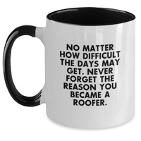Load image into Gallery viewer, Funny Roofer Gifts from Friends for Christmas Unique - Two Tone Coffee Mug - Main
