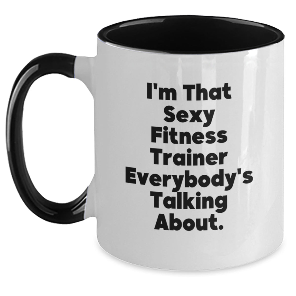 Funny Fitness Trainer Gifts for Friends and Family - Sexy Fitness Trainer Mug, Two Tone Coffee Mug for Women and Men, Christmas Unique Gifts from Friends - Main