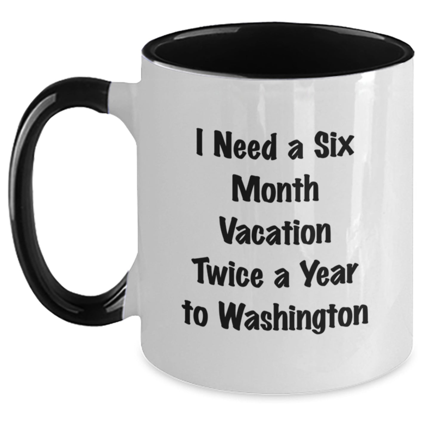 Inspirational Washington Funny Mugs, Gifts from Washington for Friends, Valentine's Unique Gifts Washington Two Tone Coffee Mugs - Main