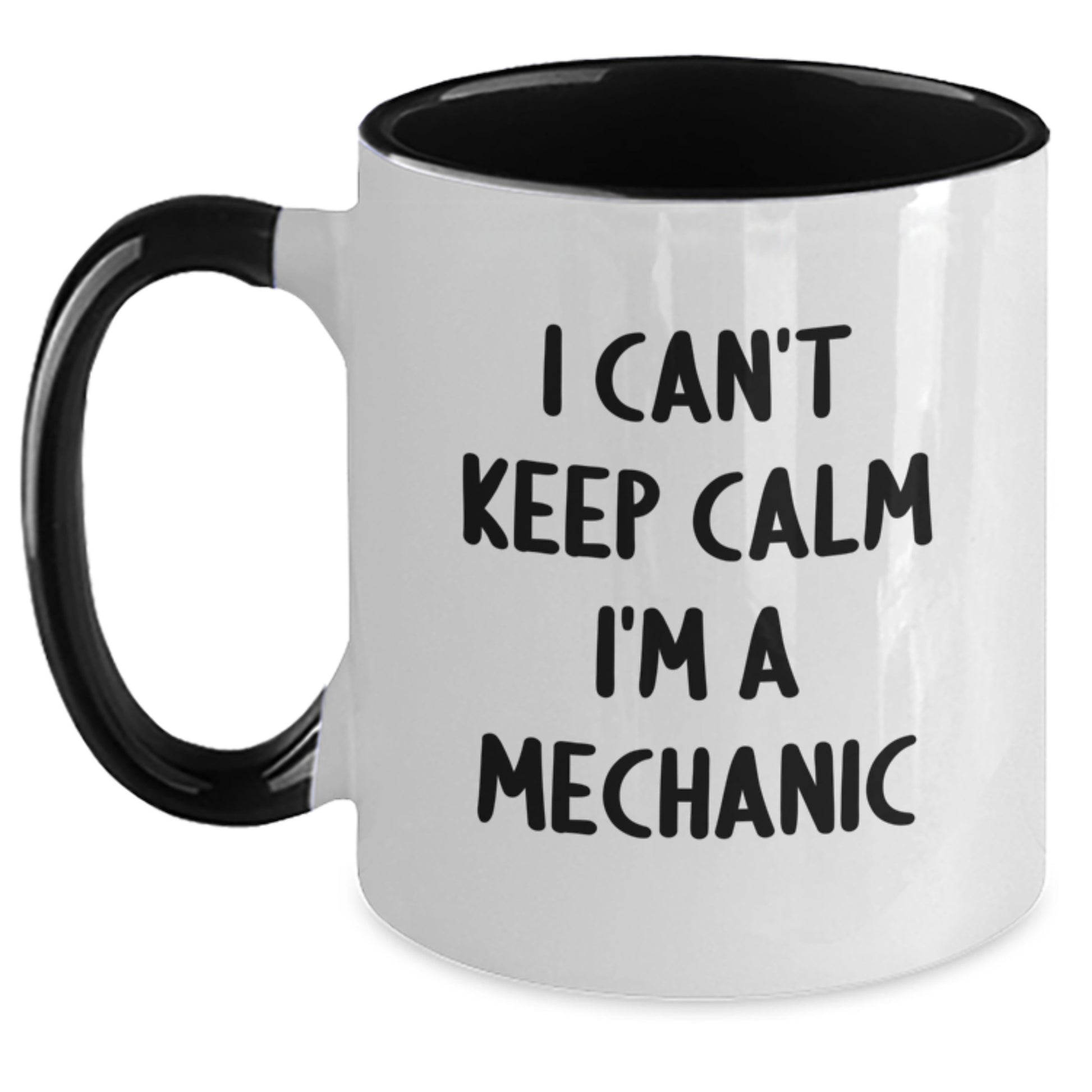 Funny Mechanic Gifts from Men to Friends on Birthday, Two Tone Coffee Mug with 'I'm A Mechanic' Quote, Unique Birthday Unique Gifts for Mechanic - Main