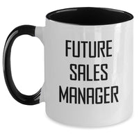 Load image into Gallery viewer, Funny Sales Manager Gifts for Men - Future Sales Manager Two Tone Coffee Mug, Red and White, Inspirational Quote for Coworkers, Valentine's Unique Gifts from Friends - Main
