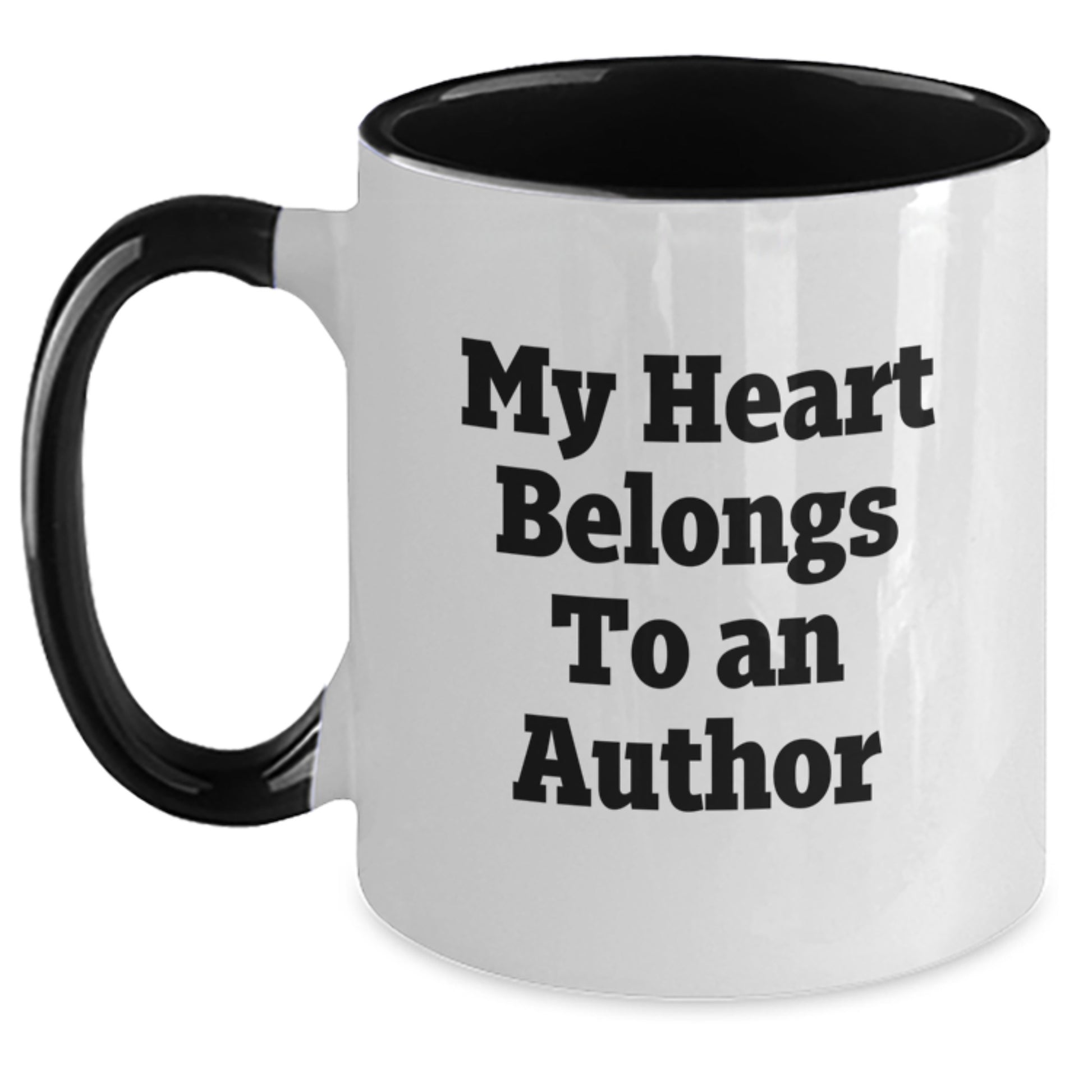Cute Author Gifts from Friends - Funny Two Tone Coffee Mug for Author Graduation Unique Gifts - Main