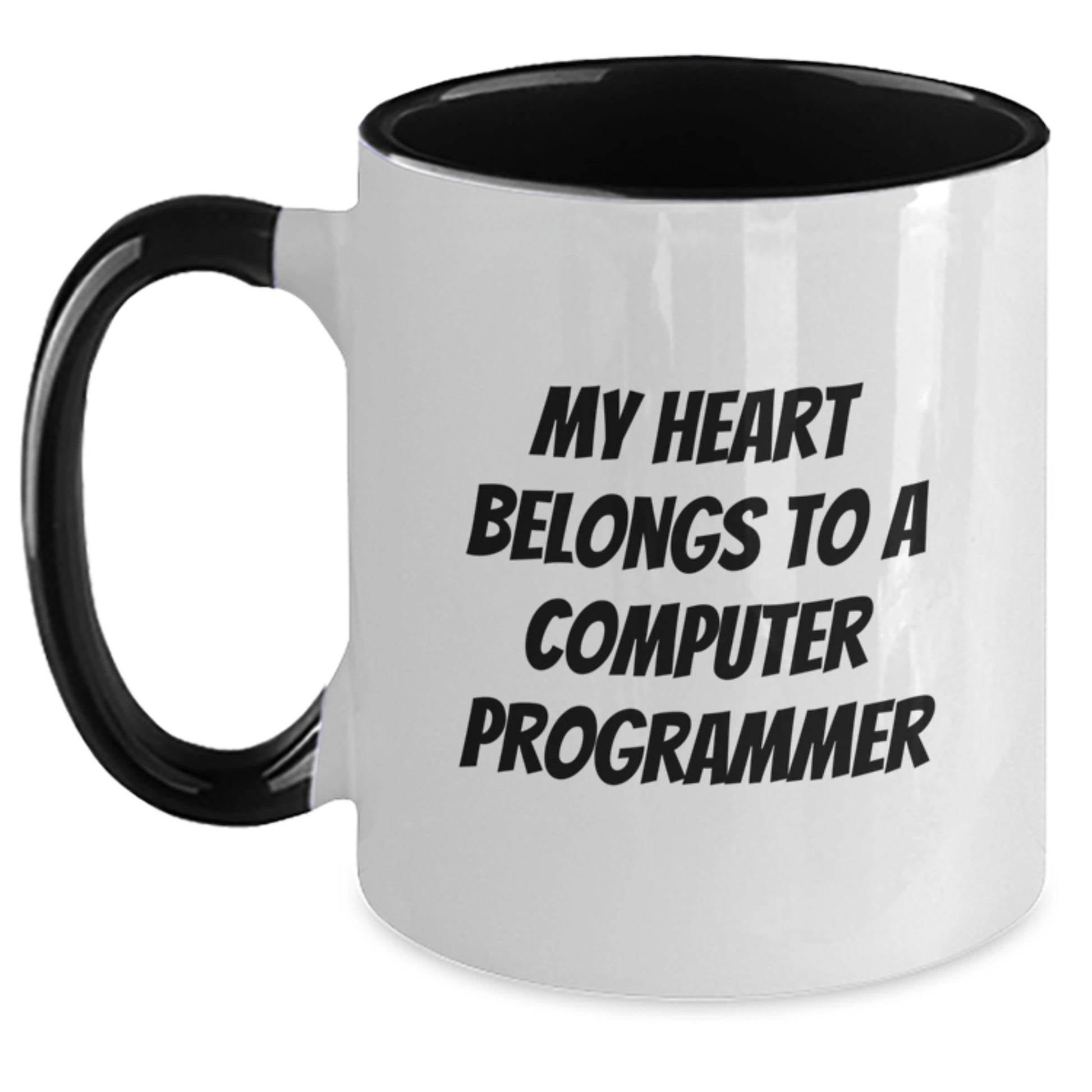 Gifts for Computer Programmer - Funny Computer Programmer Quote, Valentine's Unique Gifts for Him, Two Tone Coffee Mug - Main