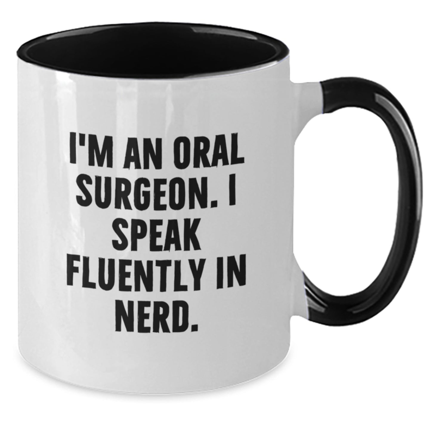Funny Oral Surgeon Gifts from Friends to Men, Unique Two Tone Coffee Mug for Graduation - Additional