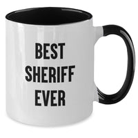 Load image into Gallery viewer, Funny Sheriff Gifts from Men to Sheriff - Best Sheriff Ever Two Tone Coffee Mugs for Valentine's Unique Gifts - Additional

