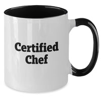 Load image into Gallery viewer, Funny Chef Quotes Gifts from Friends for Chef Christmas Unique Mugs, Two Tone Coffee Mug, 11oz Ceramic, Black and White, Red and White, Navy and White, Pink and White, Microwave and Dishwasher Safe - Additional
