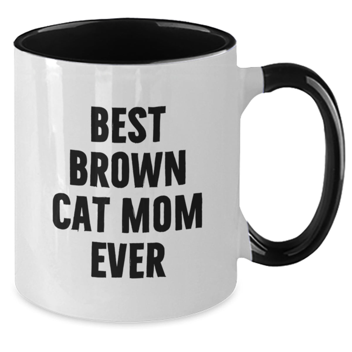 Funny Brown Cat Gifts for Friends from Mom, Unique Two Tone Coffee Mug, Best Brown Cat Mom Ever Quote, Birthday Unique Gift for Brown Cat Lovers - Additional