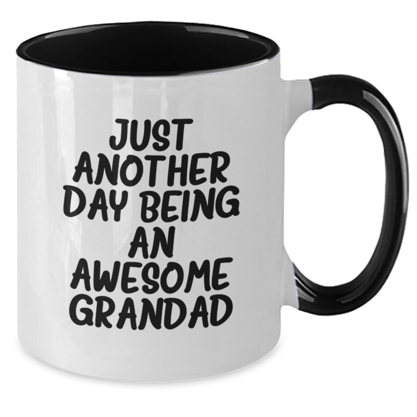 Grandad Gifts from Friends, Family, or Coworkers - Just Another Day Being An Awesome Grandad Funny Two Tone Coffee Mug for Graduation, Men, and Women - Additional