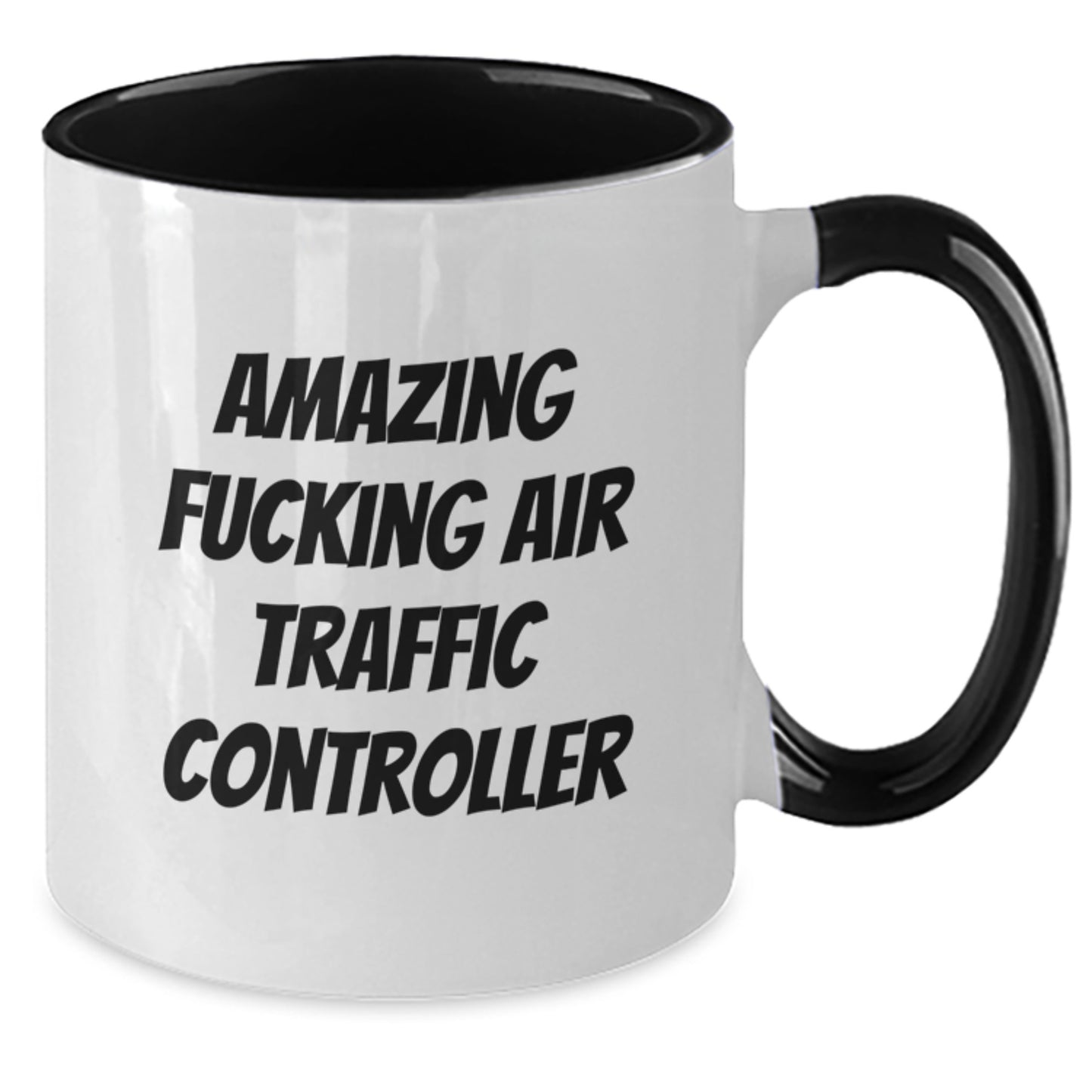 Funny Air Traffic Controller Gifts from Men, Unique Father's Day Unique Gifts for Air Traffic Controller, Two Tone Coffee Mug with Amazing F--king Air Traffic Controller Quote - Additional
