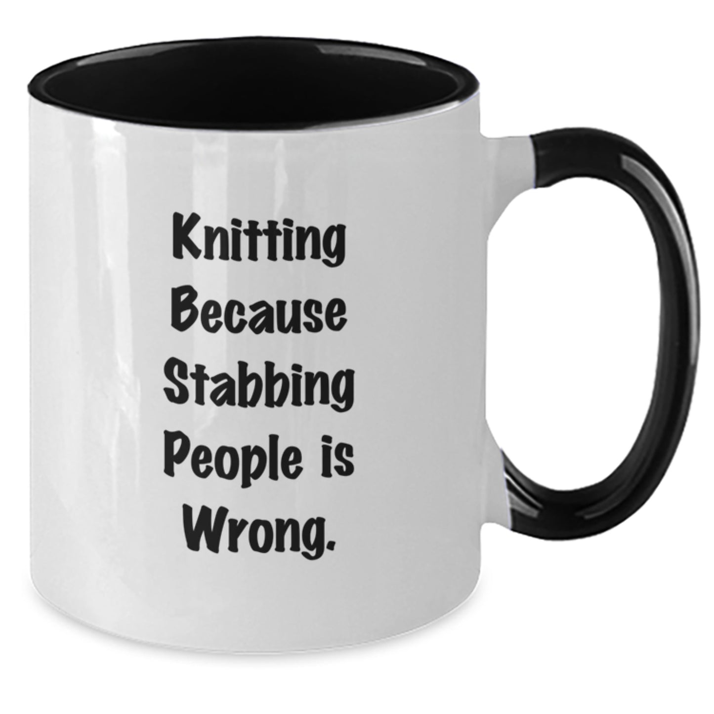 Funny Knitting Quotes Gifts from Family, Unique Mother's Day Unique Gifts for Knitting Enthusiasts, Two Tone Coffee Mug - Additional
