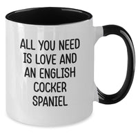 Load image into Gallery viewer, English Cocker Spaniel Dog Lover Gifts from Men to Friends Funny Two Tone Coffee Mugs, Valentine's Unique Gifts, English Cocker Spaniel Dog Enthusiasts - Additional

