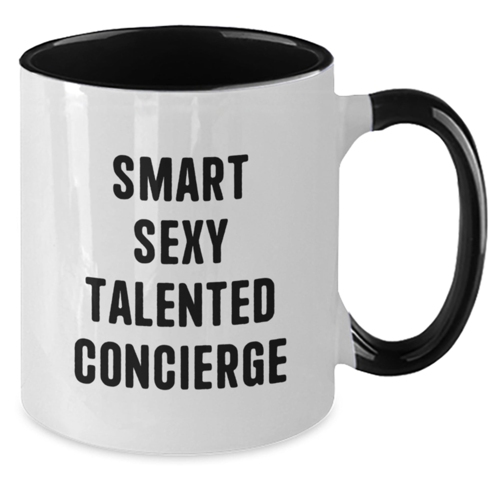 Smart Sexy Talented Concierge Gifts for Men Women Friends Coworkers Family Valentine's Unique Two Tone Coffee Mugs - Gifts from Men Women Friends Coworkers Family - Additional
