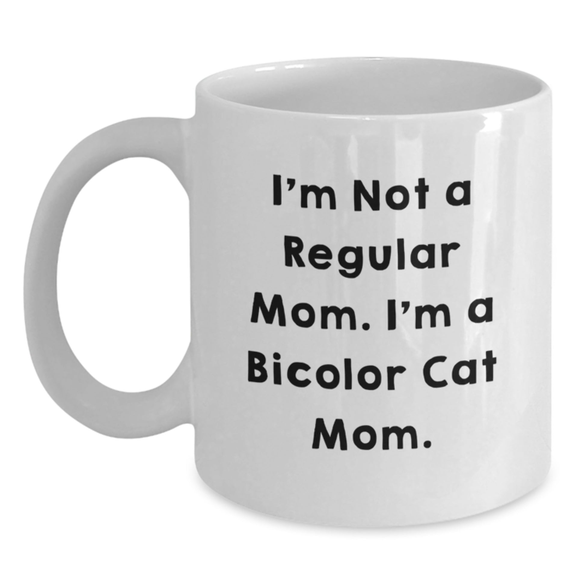 Funny Bicolor Cat Mom Gifts from Men to Friends on White Coffee Mug for Christmas - Main