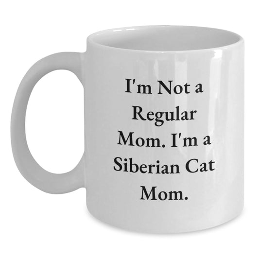 Siberian Cat Mom Funny Quote White Coffee Mug Gifts from Family for Women - Unique Christmas Unique Gifts - Main
