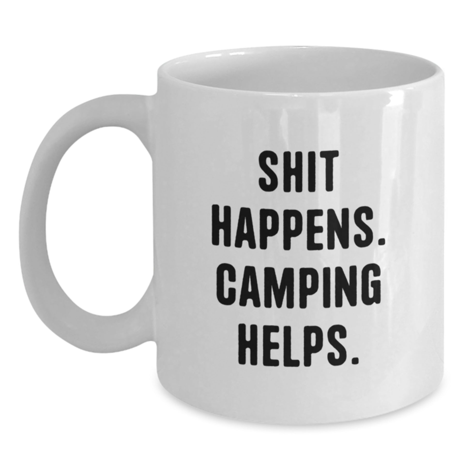 Funny Camping White Coffee Mugs Gifts from Friends for Camping Enthusiasts Graduation Unique Gifts - Main