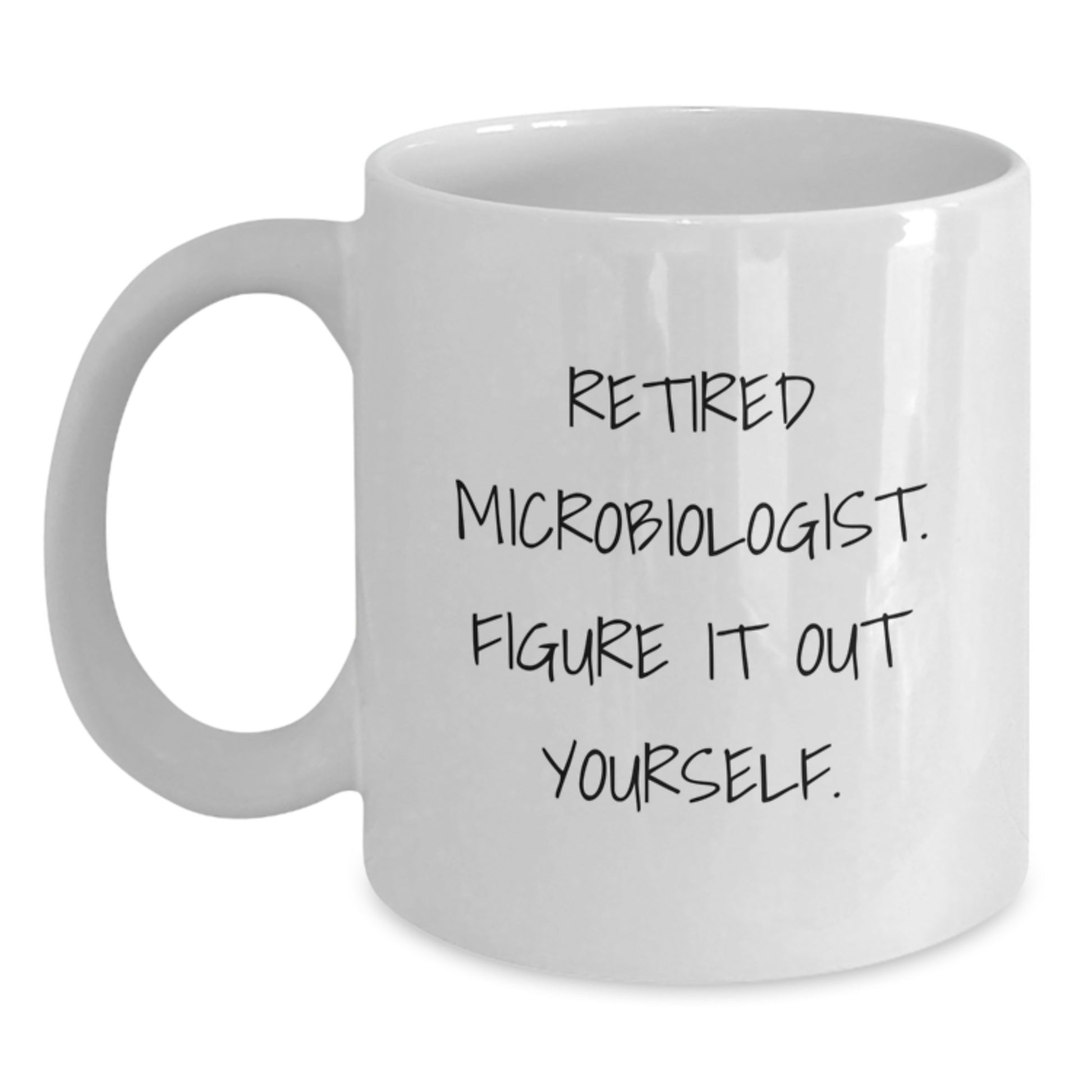 Funny Microbiologist Gifts for Men, White Coffee Mugs from Friends, Best Christmas Unique Gifts for Him - Main