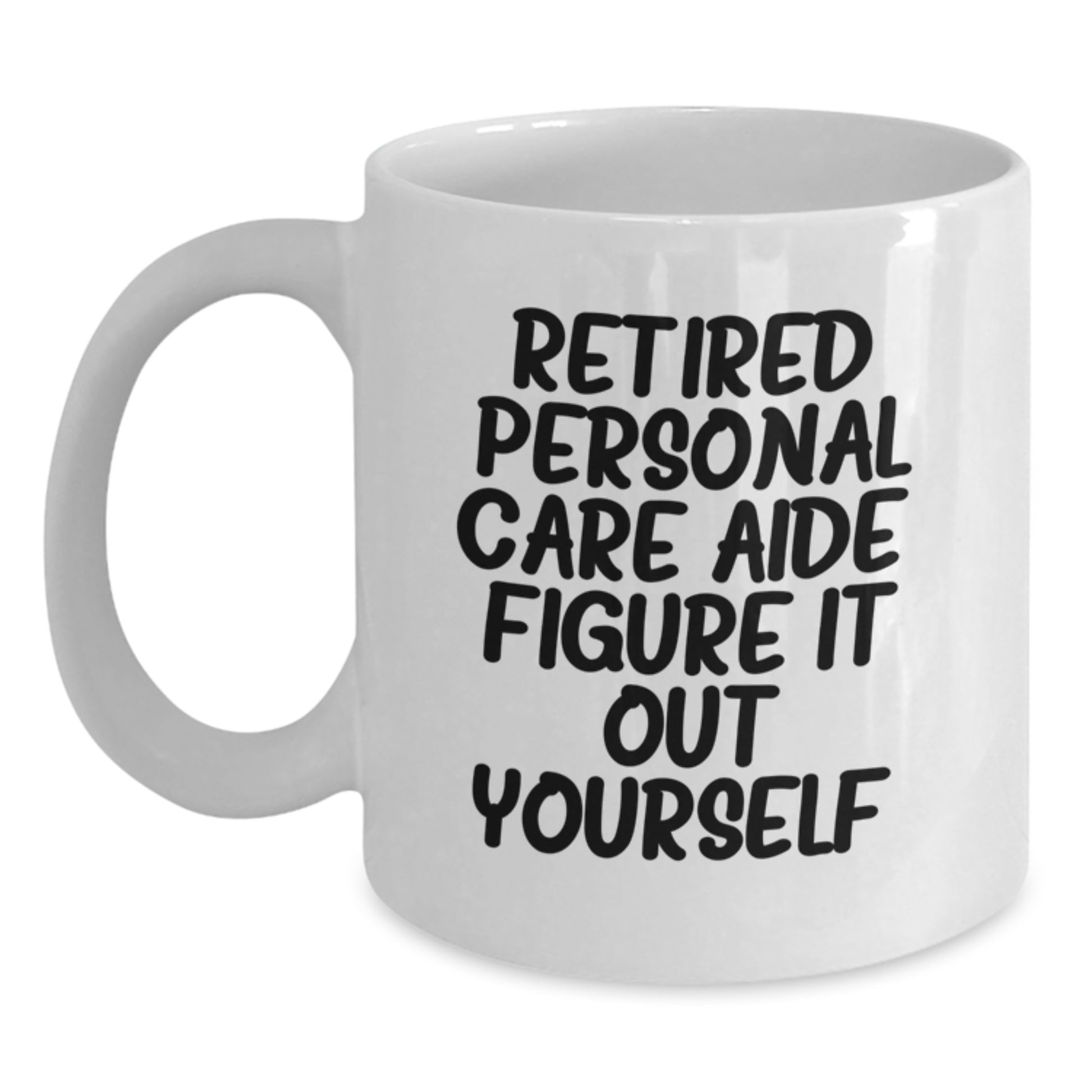 Funny Personal Care Aide Gifts for Men - White Coffee Mug, Retired PCAGuide, Perfect Valentine's Unique Gifts from Friends to Family - Main