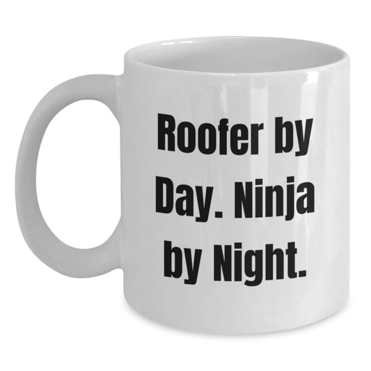 Roofer Funny White Coffee Mug Gifts from Men for Valentine's Unique - Main