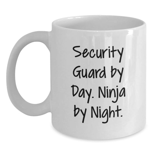 Funny Security Guard White Coffee Mug Gifts from Friends for Security Guard Birthday Unique Gifts - Main